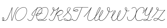 Curline Font UPPERCASE