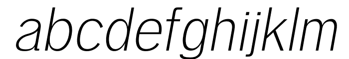 Deron Light Italic Font LOWERCASE