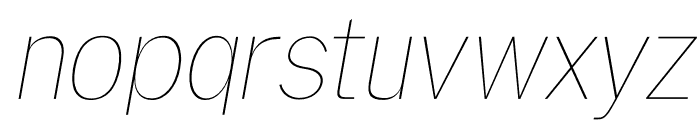 Deron Thin Italic Font LOWERCASE