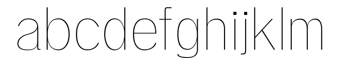 Deron Thin Font LOWERCASE