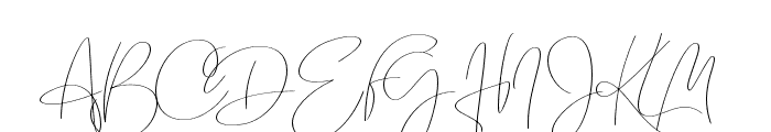 Emmylou Signature ExtraLight Font UPPERCASE