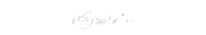 Emmylou Signature Thin Sl Font OTHER CHARS