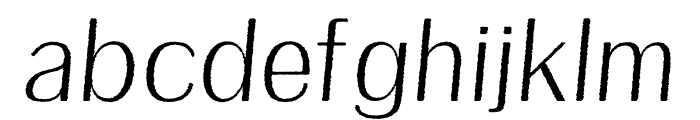 Etheline Sans Rough Oblique Font LOWERCASE