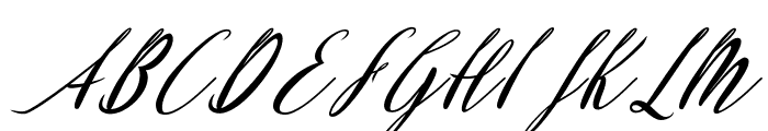Evelyne Script Font UPPERCASE