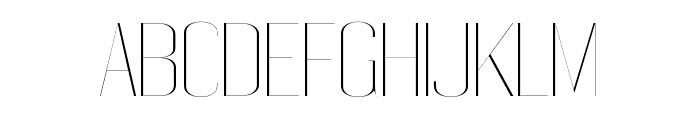 Evina-Thin Font UPPERCASE