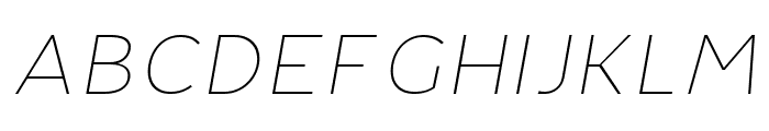 Fibon Neue ExtraLight Oblique Font UPPERCASE