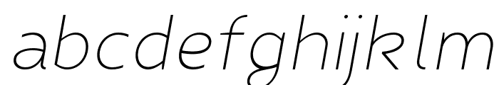 Fibon Neue ExtraLight Oblique Font LOWERCASE