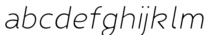 Fibon Neue Light Italic Round Font LOWERCASE