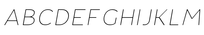 Fibon Neue Thin Italic Round Font UPPERCASE