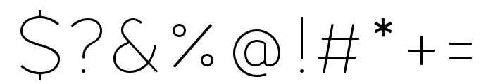 Fibon Neue Thin Round Font OTHER CHARS