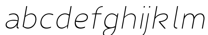 FibonNeue-ExtraLightOblique Font LOWERCASE