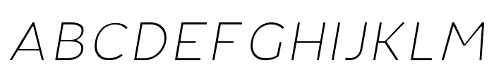 FibonNeue-LightItalicRound Font UPPERCASE