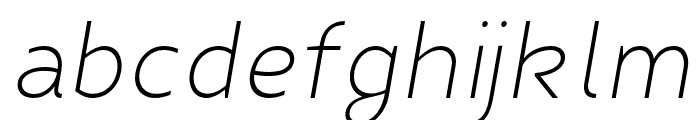 FibonNeue-LightOblique Font LOWERCASE