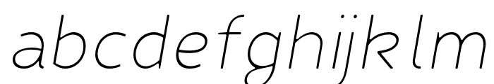 FibonNeue-ThinItalicRound Font LOWERCASE