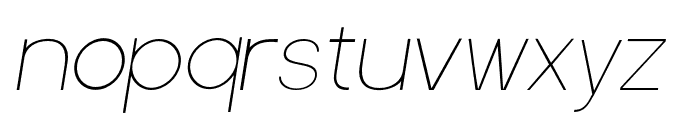 Focus Grotesk Thin Italic Font LOWERCASE