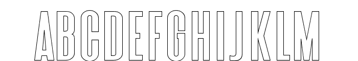 Fractis Sans Outline Font UPPERCASE