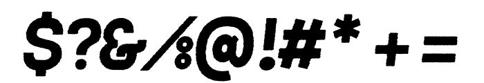 Frank Black Oblique Rough Regular Font OTHER CHARS