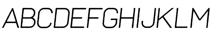 Frank Light Oblique Rough Regular Font UPPERCASE