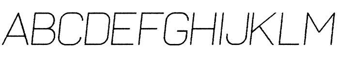 Frank Thin Oblique Rough Regular Font UPPERCASE