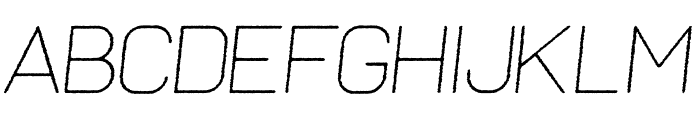 Frank Thin Oblique Rough Regular Font LOWERCASE