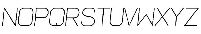 Frank Thin Oblique Rough Font LOWERCASE
