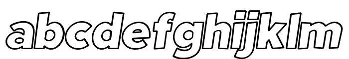 Fright Night Outline Oblique Font LOWERCASE