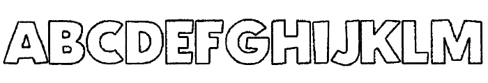 Fright Night Rough Outline Font UPPERCASE