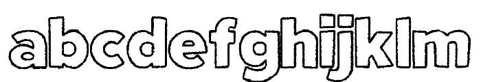 Fright Night Rough Outline Font LOWERCASE