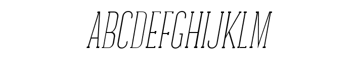 Galvin Thin Italic Font UPPERCASE