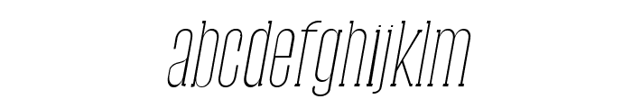 Galvin Thin Italic Font LOWERCASE