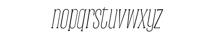 Galvin Thin Italic Font LOWERCASE