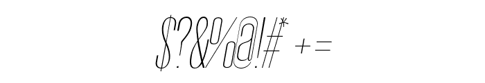 Galvin-ThinItalic Font OTHER CHARS
