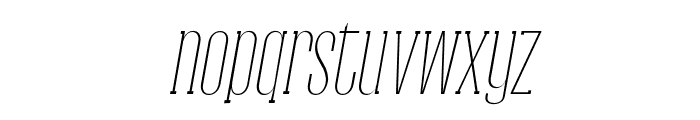 Galvin-ThinItalic Font LOWERCASE