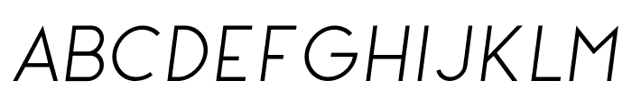 George Light Italic Font UPPERCASE