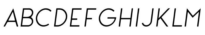 George Rounded Light Italic Font UPPERCASE