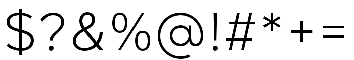 GigaSans-Light Font OTHER CHARS