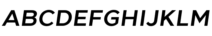 GigaSans-SemiBoldItalic Font UPPERCASE