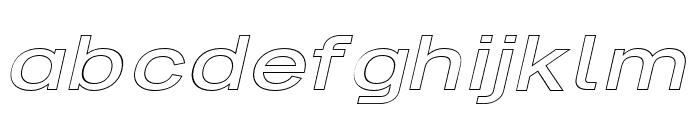 Golte Outline Italic Font LOWERCASE