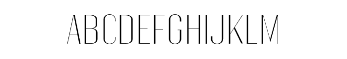 Gothink-extra-light-semi-expanded Font UPPERCASE