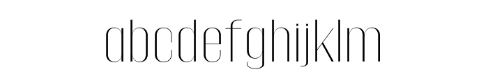 Gothink-extra-light-semi-expanded Font LOWERCASE