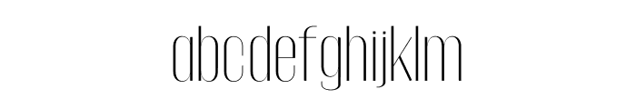 Gothink-extralight Font LOWERCASE