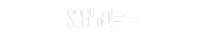 Gothink-hair Font OTHER CHARS