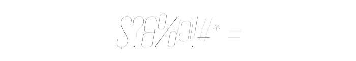 Gothink-hairItalic Font OTHER CHARS
