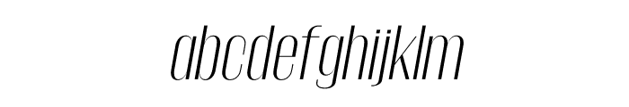 Gothink-lightItalic Font LOWERCASE