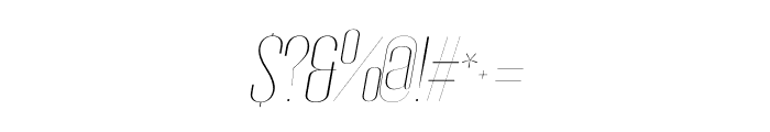 Gothink-thinItalic Font OTHER CHARS