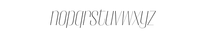 Gothink-thinItalic Font LOWERCASE