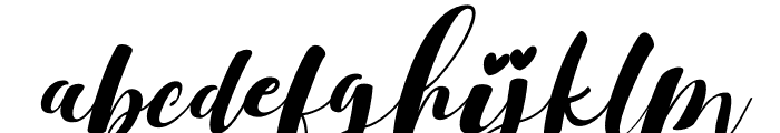 Gulya Script Slant Font LOWERCASE