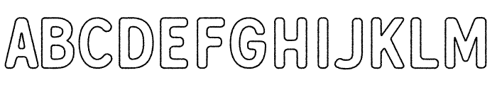 Gunnar Outline-Rough Regular Font UPPERCASE