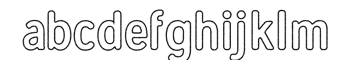 Gunnar Outline-Rough Regular Font LOWERCASE