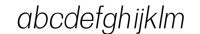 Hacim-LightItalic Font LOWERCASE